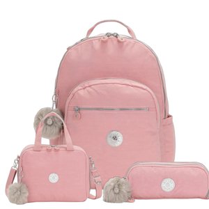 Kit Kipling Mochila, Estojo e Lancheira Unissex
