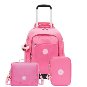 Kit Kipling Mochila, Lancheira e Estojo Glitter Unissex