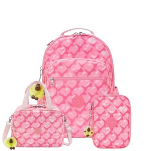 Kit Kipling Mochila, Lancheira e Estojo Unissex