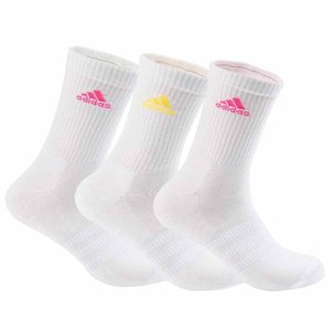 Kit Meia Adidas Cano Alto Logo (3 Pares) Feminino IP2635