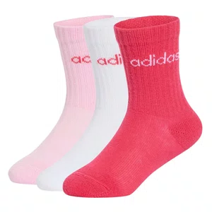 Kit Meia Juvenil Adidas Kids Linear Crew 3 Pares KQ9236