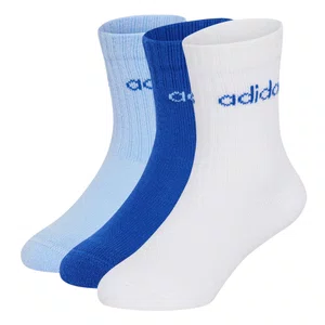 Kit Meia Juvenil Adidas Kids Linear Crew 3 Pares KQ9237