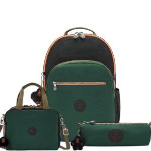 Kit Kipling Mochila, Estojo e Lancheira Unissex