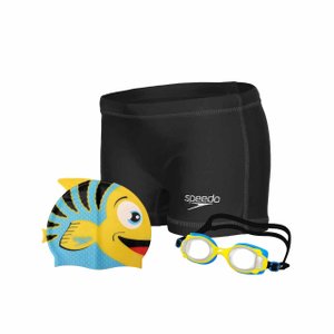 Kit Natação Infantil Sunga, Touca e Óculos
