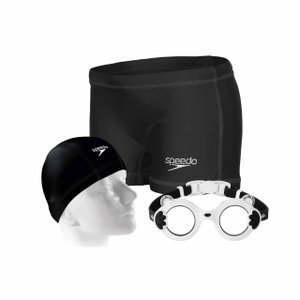 Kit Natação Infantil Sunga, Touca e Óculos