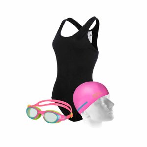 Kit Natação Maiô, Óculos e Touca