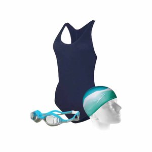 Kit Natação Maiô, Óculos e Touca
