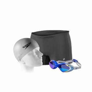 Kit Natação Sunga, Touca e Óculos