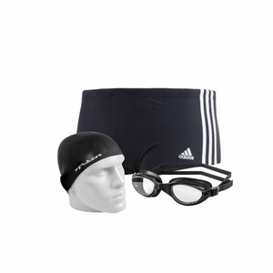 Kit Natação Sunga, Touca e Óculos