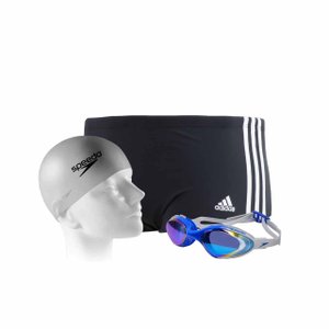 Kit Natação Sunga, Touca, Óculos