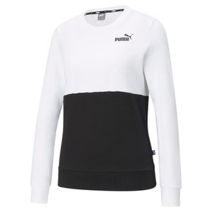 Moletom Puma Essentials Colourblock Crew TR Fem 587908-02