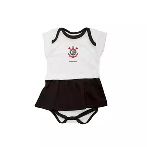 Vestido Body Infantil Torcida Baby Corinthians 033BXM-COR Vestido Body Infantil Torcida Baby Corinthians 033BXM-COR