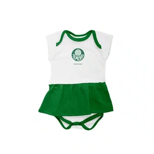 Vestido Body Infantil Torcida Baby Palmeiras 033BXM-PAL Vestido Body Infantil Torcida Baby Palmeiras 033BXM-PAL