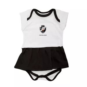 Vestido Body Infantil Torcida Baby Vasco 033BXM-VAS Vestido Body Infantil Torcida Baby Vasco 033BXM-VAS