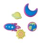 Broche Crocs Lights Neon Planets 5 UN Unissex 10012102-9999