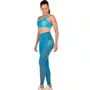 Calça Legging Alto Giro Tule Recortes Logo Fem 2442302-C5909