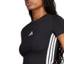 Camiseta Adidas M/C Cropped 3 Stripes Feminina JC8325