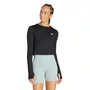 Camiseta Adidas M/L Longa Cropped Essentials Fem KE8416
