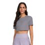 Camiseta Alto Giro M/C Cropped Elástico Fem 2511720-C6002