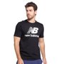 Camiseta New Balance Essentials Stacked Masculino BMT01575BK