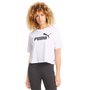 Camiseta Puma Cropped Essentials Logo Feminina 586866-02