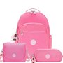 Kit Kipling Mochila, Lancheira e Estojo Glitter Unissex