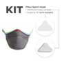 Kit Máscara Proteção Fiber Knit Sport Unissex Z754K-P0927