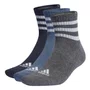 Kit Meia Adidas Cano Médio 3 Listras 3 Pares Unissex IP2637