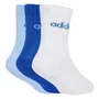 Kit Meia Juvenil Adidas Kids Linear Crew 3 Pares KQ9237