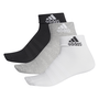 Meia Adidas Ankle Cano Médio 3 Pares DZ9434